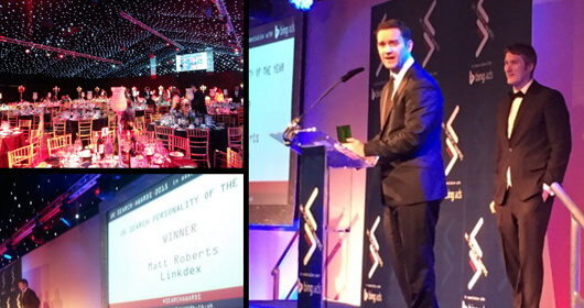 Matt Roberts Wins Search Personality of the Year At UK #SearchAwards